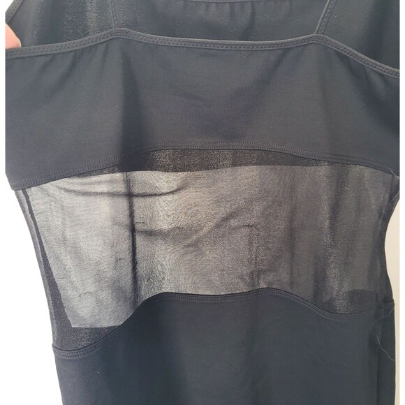 Nancy Ganz Body Slimmer Size L Mini Slip Shapewear Black Mesh Tummy Bodycon - Picture 2 of 7
